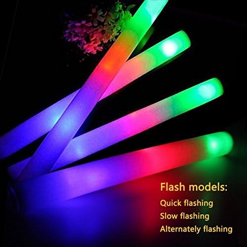 32 Piece Foam Glow Sticks with 3 Modes