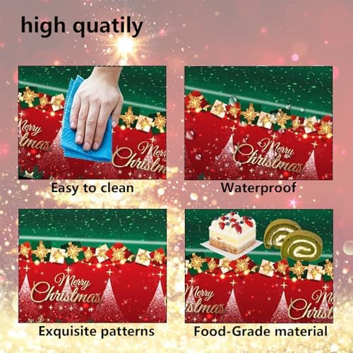 Wexifly Christmas Disposable Plates Set for 16 Guests