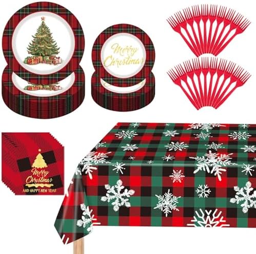 G GENLEAS Christmas Dinnerware Set for 20 Guests