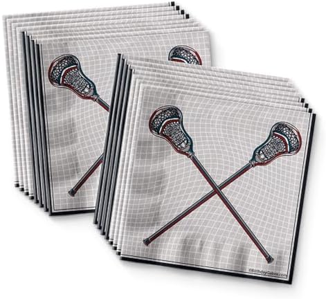 Lacrosse Themed Birthday Plates Napkins Cups Set for 16
