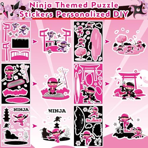 122PCS Girl Ninja Party Favors Set for Baby Shower