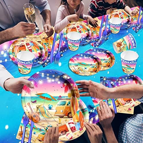 142pcs Sunset Beach Party Tableware Set