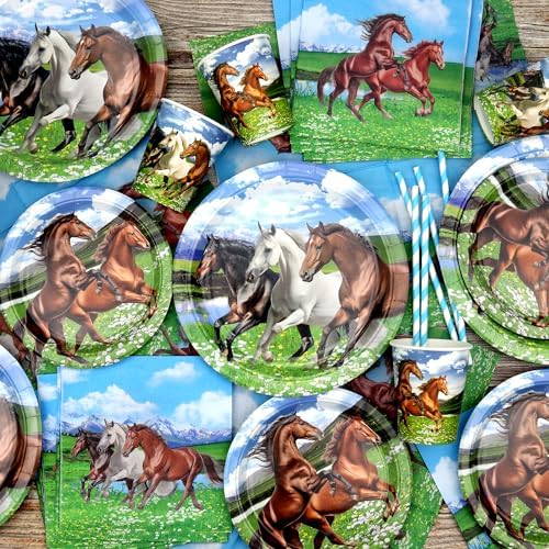 Horse Racing Party Tableware Set for 40 Guests