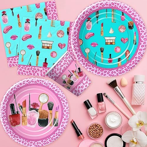 HIPVVILD Spa Party Tableware Set for Girls 24 Pieces