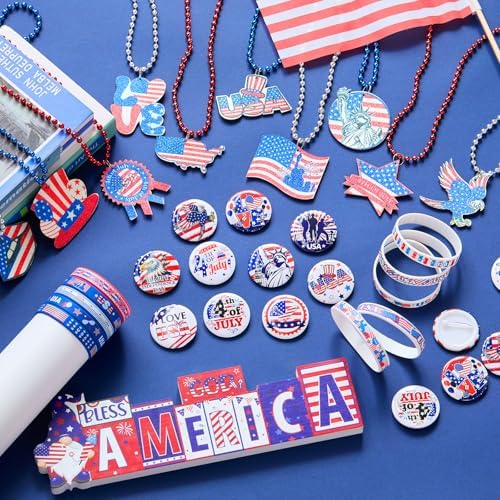 Highergo 150 Pcs 4th of July Party Favors Set
