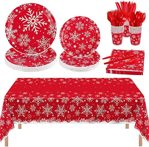 Durony 169 Piece Snowflake Tableware Set for 24 Guests