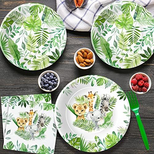 Safari Birthday Tableware Set for 24 Guests