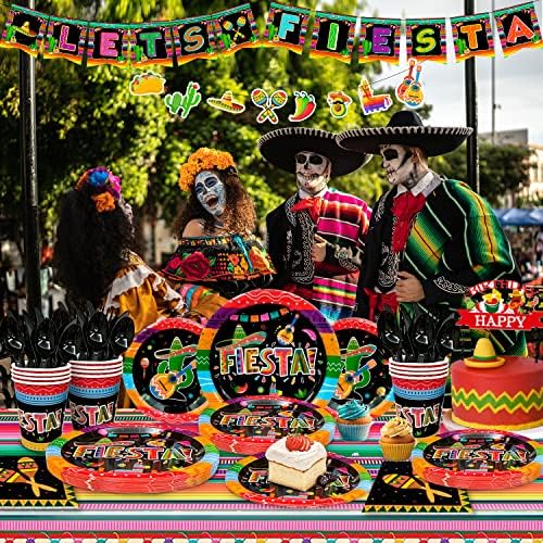 Mexican Fiesta Party Supplies 161pcs Set for 20 Guests