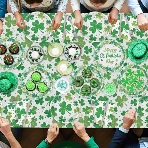 150 Pcs St Patricks Day Plates and Napkins Set