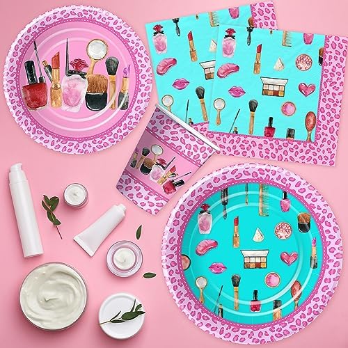 HIPVVILD Spa Party Tableware Set for Girls 24 Pieces