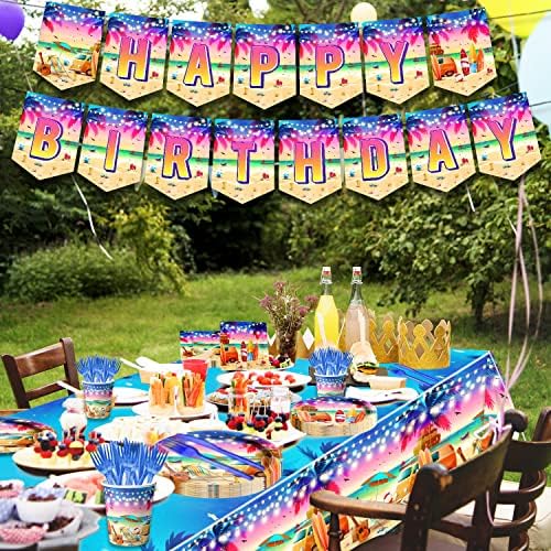 142pcs Sunset Beach Party Tableware Set