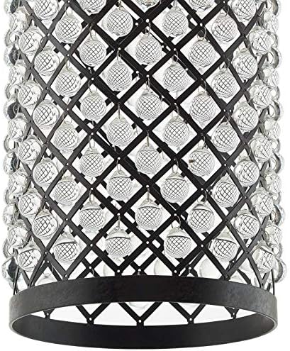 Country Farm Beach Chandelier Pendant Ceiling Light Fixture Black Steel Glass