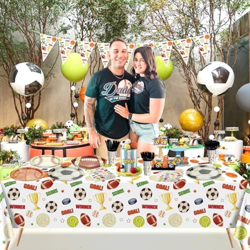 Hegbolke Sports Party Tableware Set for 20 Guests