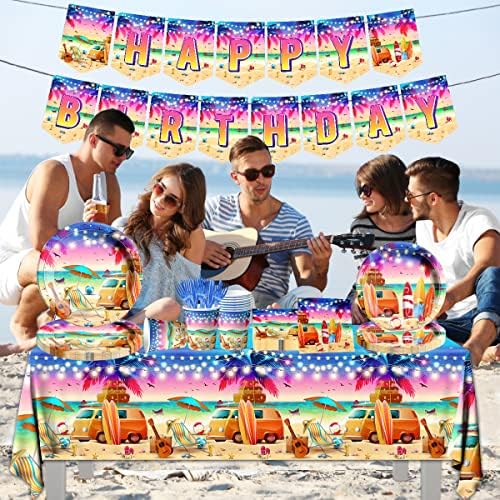 142pcs Sunset Beach Party Tableware Set