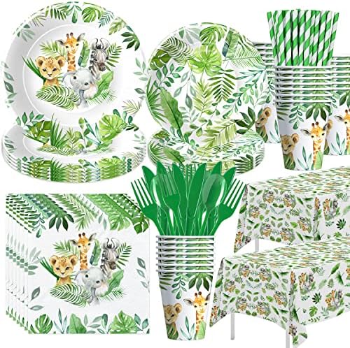 Safari Birthday Tableware Set for 24 Guests
