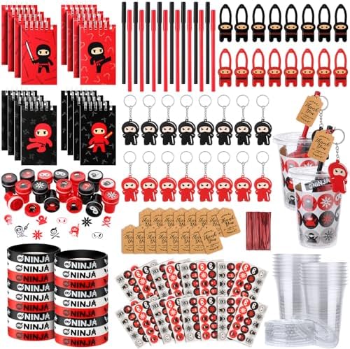 Wettarn 161 Pcs Ninja Party Favors Pack