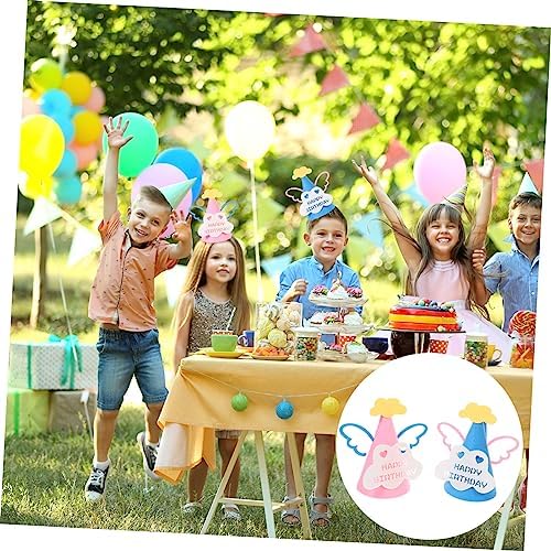2pcs Birthday Hat Baby Shower Cone Hat Party Favors Headwear