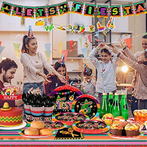 Mexican Fiesta Party Supplies 161pcs Set for 20 Guests