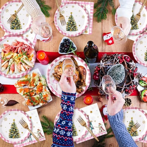 96Pcs Christmas Nutcracker Party Plate Set - 24 Guest Serving