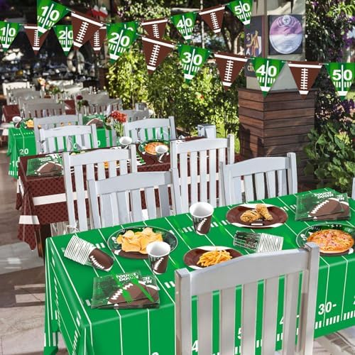 Football Party Supplies Set Serves 24