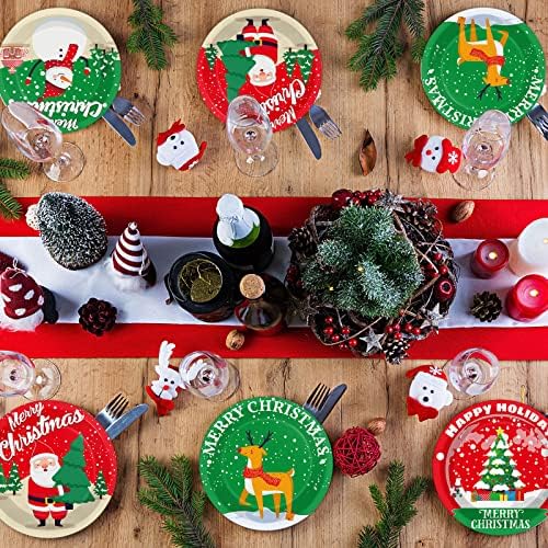 Chiazllta 48 PCS Christmas Party Paper Plates