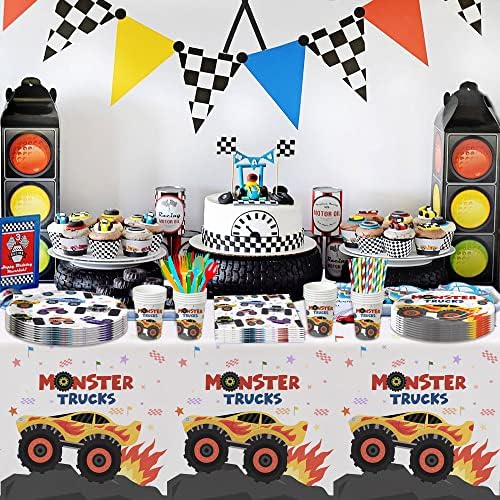 Monster Truck Party Tableware Set for 24 Guests