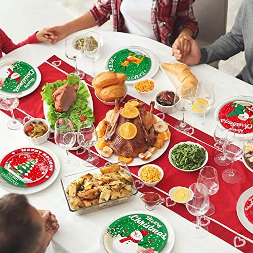 Chiazllta 48 PCS Christmas Party Paper Plates