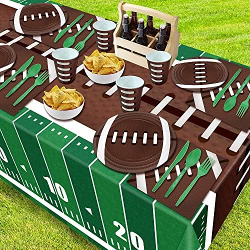 Football Party Decorations Tableware Set for 24 Guests