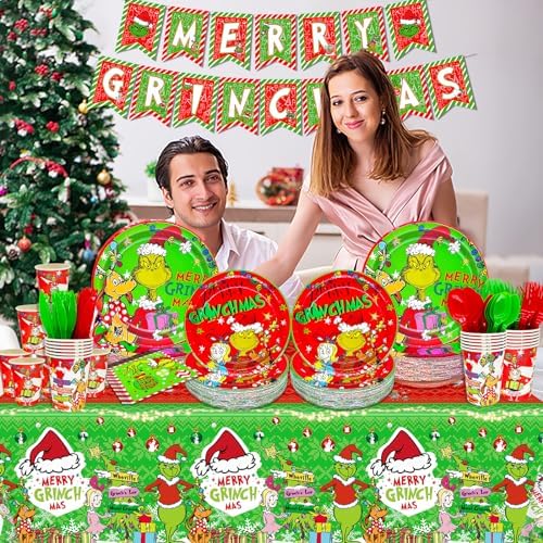 185Pcs Green Monster Christmas Decorations
