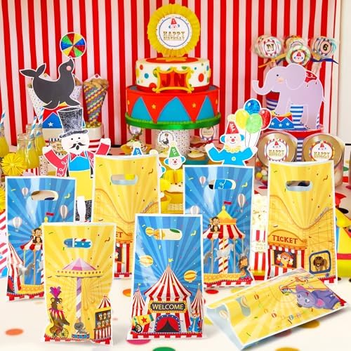 Carnival Circus Party Favor Bags 150Pcs Animal Themed Treat Gift Bags