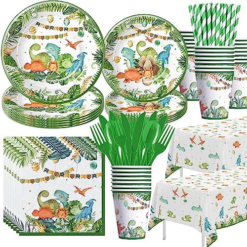 Dinosaur Party Supplies - 24 Piece Tableware Set