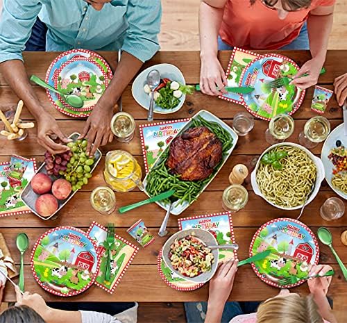 Farm Animal Party Tableware Set for 24 Guests