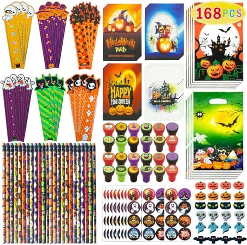 168 Halloween Party Favors with Stationery Supplies