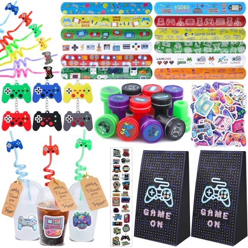 Moncinday 196Pcs Video Game Party Favors Set