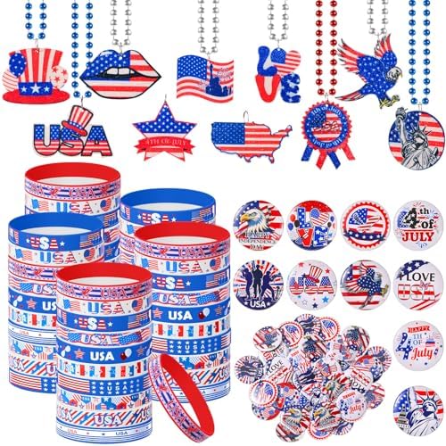 Highergo 150 Pcs 4th of July Party Favors Set