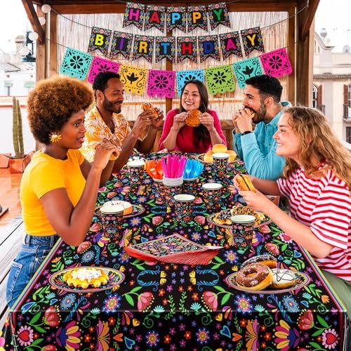 Domensi Mexican Fiesta Party Supplies Set 144 Pcs