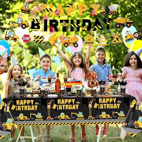 173 Pcs Construction Birthday Party Supplies for 24 Guests