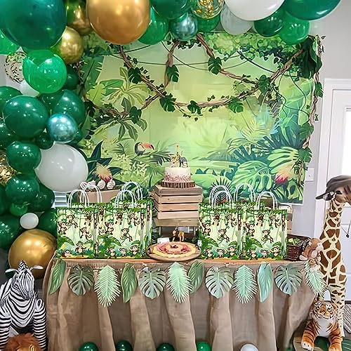 Tyndallrays 16 Piece Monkey Goodie Bags for Birthday Party Supplies