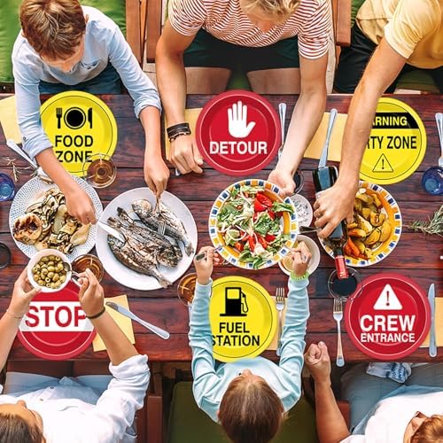 60pcs Construction Paper Plates for Birthday Party Decorations