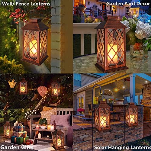 TAKE ME 14 Inch Solar Lantern Outdoor Garden Hanging Lights