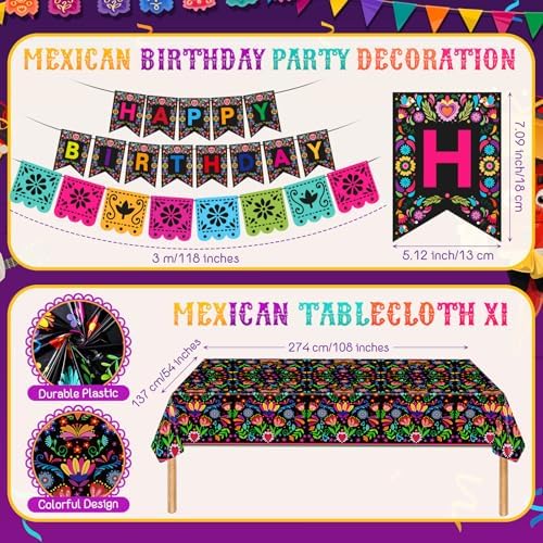 Domensi Mexican Fiesta Party Supplies Set 144 Pcs