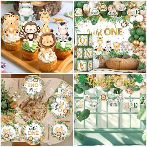 Wild Birthday Decorations 239Pcs Safari Party Kit