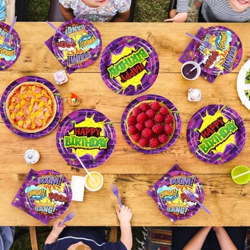 Grencian 96Pcs Turtle Birthday Party Decorations Plates Napkins