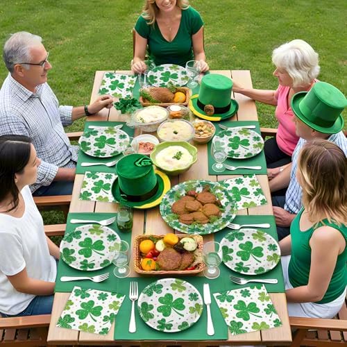 150 Pcs St Patricks Day Plates and Napkins Set