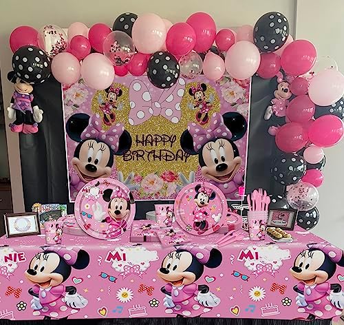 Pink Mouse Themed Party Tableware Set