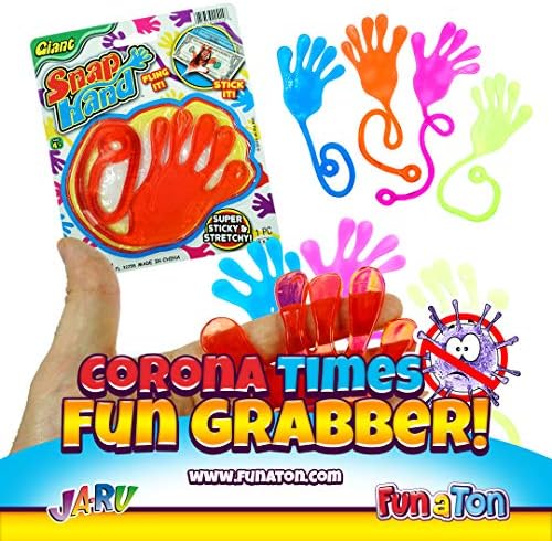 Jumbo Sticky Hands 24 Stretchy Toys Assorted