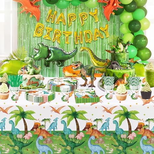 Dinosaur Birthday Decorations Tableware Set 24 Guests