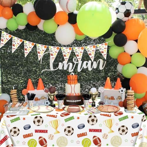 Hegbolke Sports Party Tableware Set for 20 Guests