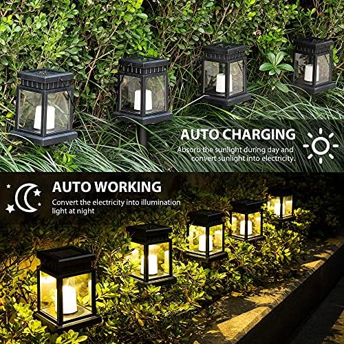 SOLPEX 8 Pack Solar Lanterns Outdoor Waterproof LED