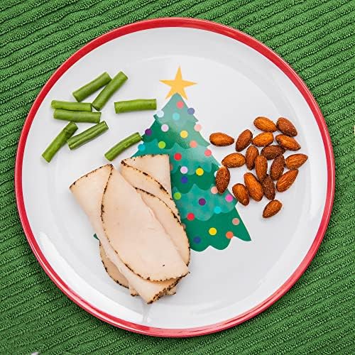 Tiny Expressions - Holiday Christmas Tree Plates Set of 4